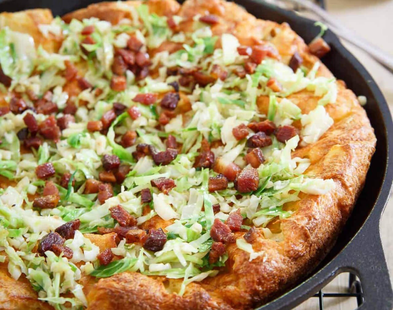 Bacon and Cabbage Dutch Baby