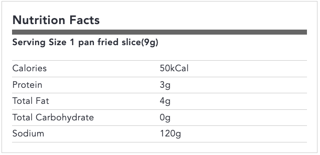 No Sugar Bacon Nutrition Facts