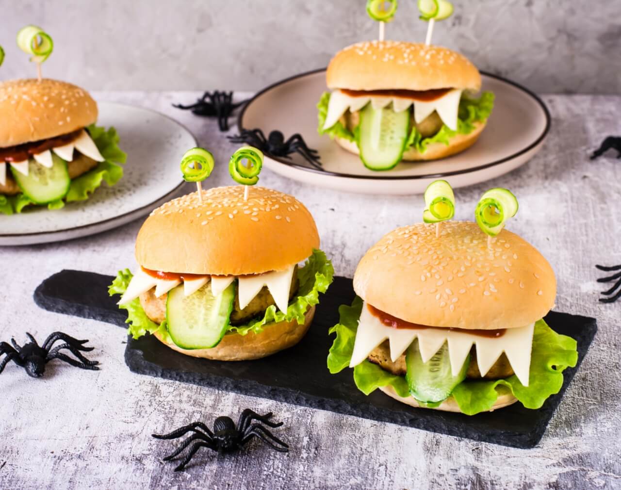 Halloween Monster Burgers